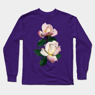 Roses - Pale Pink Rosebuds Variety Pristine Long Sleeve T-Shirt